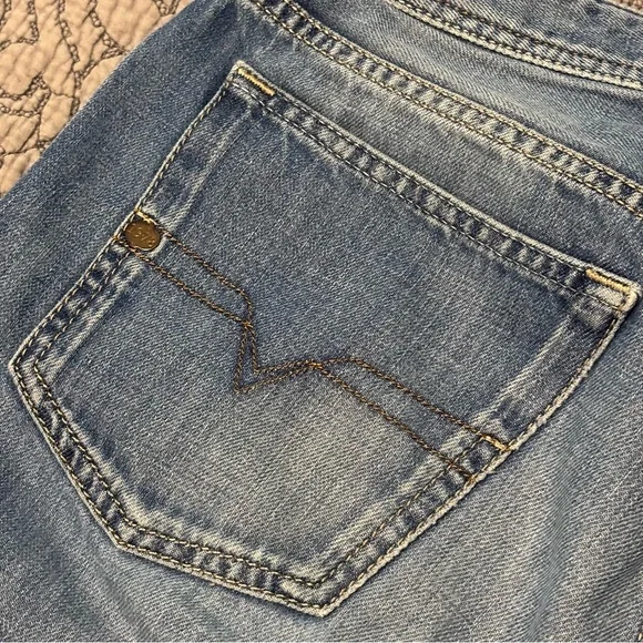 Diesel Industries Jeans Mens 32x32 Blue Medium Wash Straight Waykee Button Jean